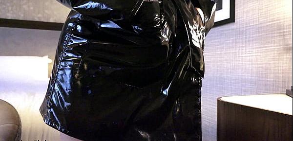  PVC Coat, Shiny Panties and Spit